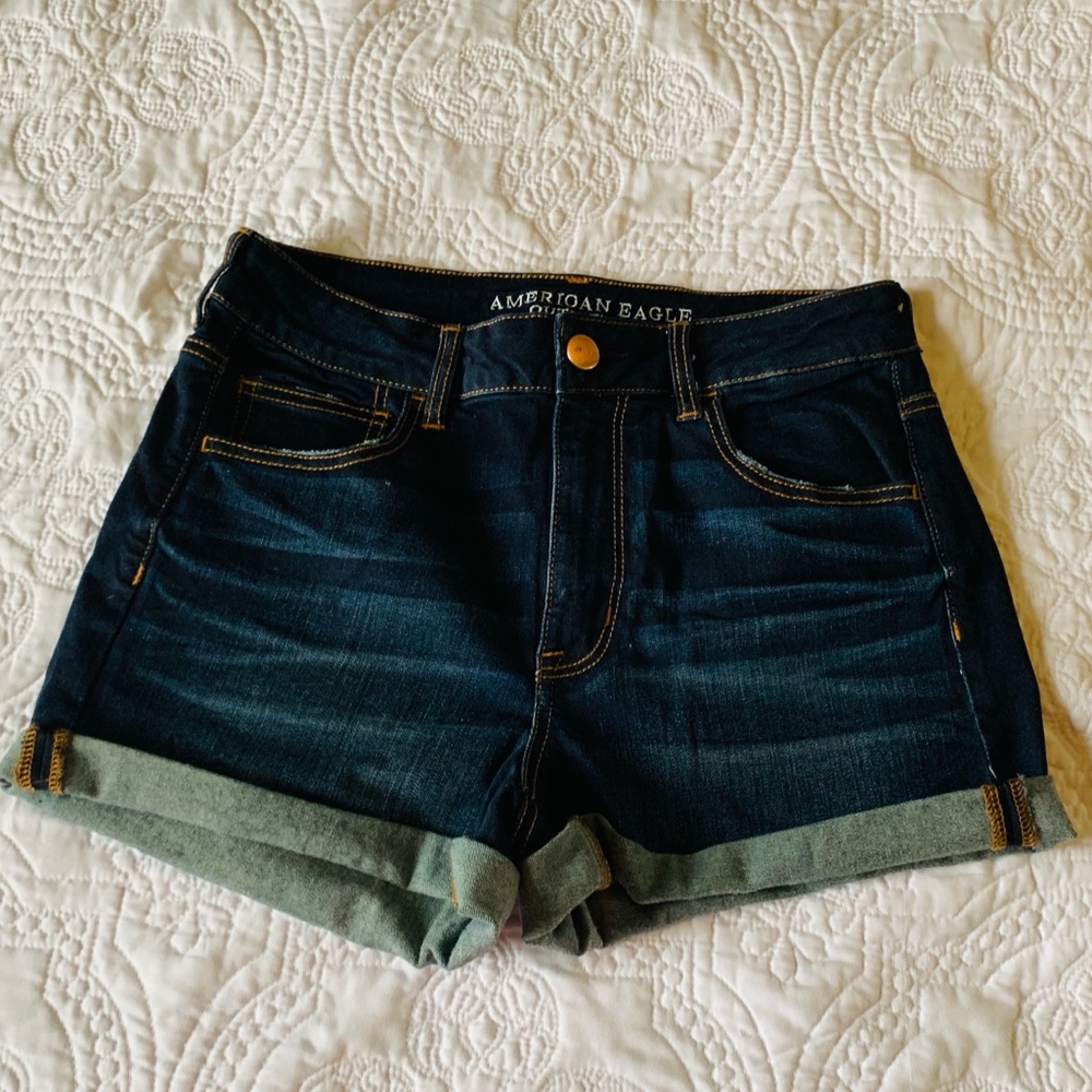 AE Dark Wash Denim Shorts